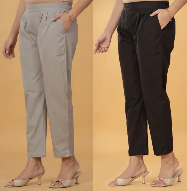 Black_Cotton_Pleated_Straight_Fit_Ankle_Length_Trousers_For_Women