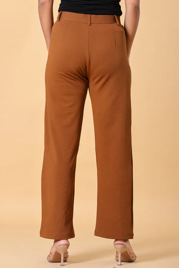 Brown_Lycra_Cotton_Textured_Straight_Fit_Trousers_For_Women