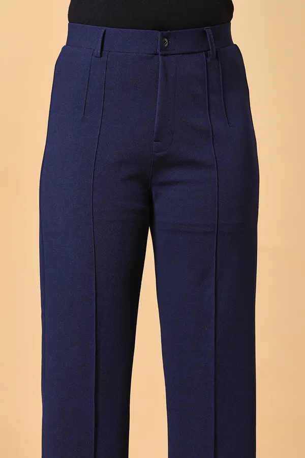 Navy_Lycra_Cotton_Tailored_Fit_Trousers_For_Women