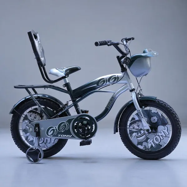 TONY_Gi_Gi_14T_Kids_Cycle_with_Side_Wheels_|_Heavy_Duty_Frame_|SEAT_&_B/REST,_Ideal_for_3_to_5_Years_Boys&Girls_Kids_Bike_(SILVER)_98%_Assembled_|_TUBELESS_Tyres_|_ONLY_Simple_4_Steps_for_Cycle_Fittin4