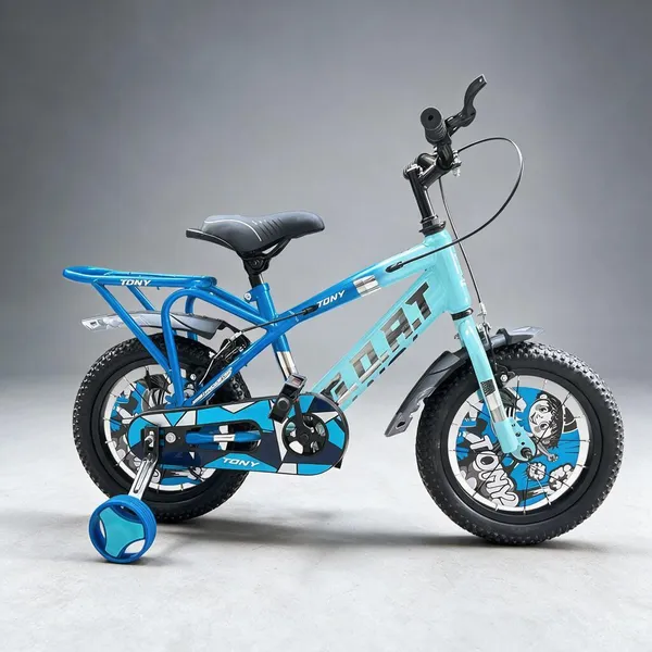 TONY_GOAT_14T_Kids_Cycle_with_Side_Wheels_|_Heavy_Duty_Frame_|PU_Foam_SEAT|_Ideal_for_3_to_5_Years_Boys&Girls_Kids_Bike_(BLUE)_98%_Assembled_|_TUBELESS_Tyres_|_ONLY_Simple_3_Steps_for_Cycle_Fittin4