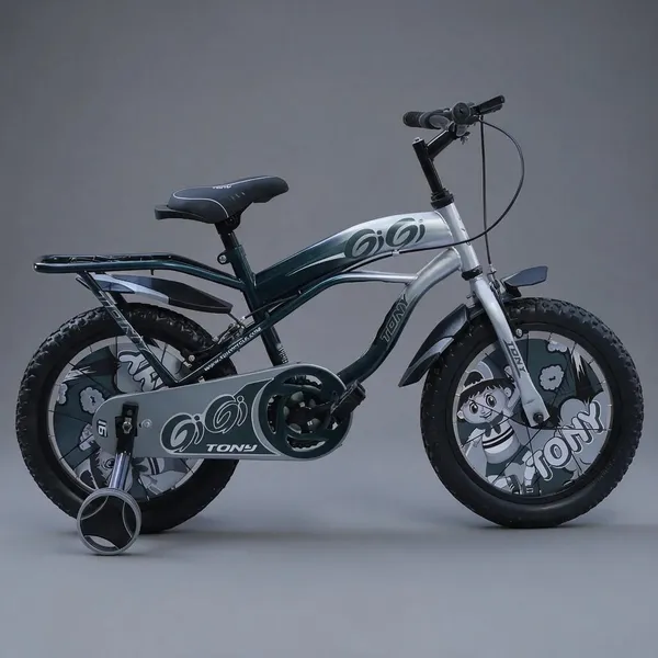 TONY_SPORTS_14_T_Kids_Cycle_with_Side_Wheels_|_Heavy_Duty_Frame_|PU_Foam_SEAT|_Ideal_for_3_TO_5_Years_Boys&Girls_Kids_Bike_(SILVER)_98%_Assembled_|_TUBELESS_Tyres_|_ONLY_Simple_3_Steps_for_Cycle_Fittin4