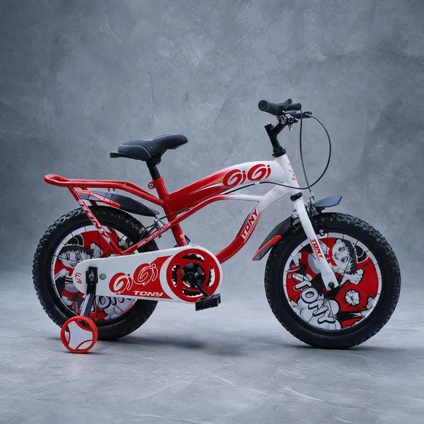 TONY_SPORTS_16T_Kids_Cycle_with_Side_Wheels_|_Heavy_Duty_Frame_|PU_Foam_SEAT|_Ideal_for_4_to_6_Years_Boys&Girls_Kids_Bike_(RED)_98%_Assembled_|_TUBELESS_Tyres_|_ONLY_Simple_3_Steps_for_Cycle_Fittin4