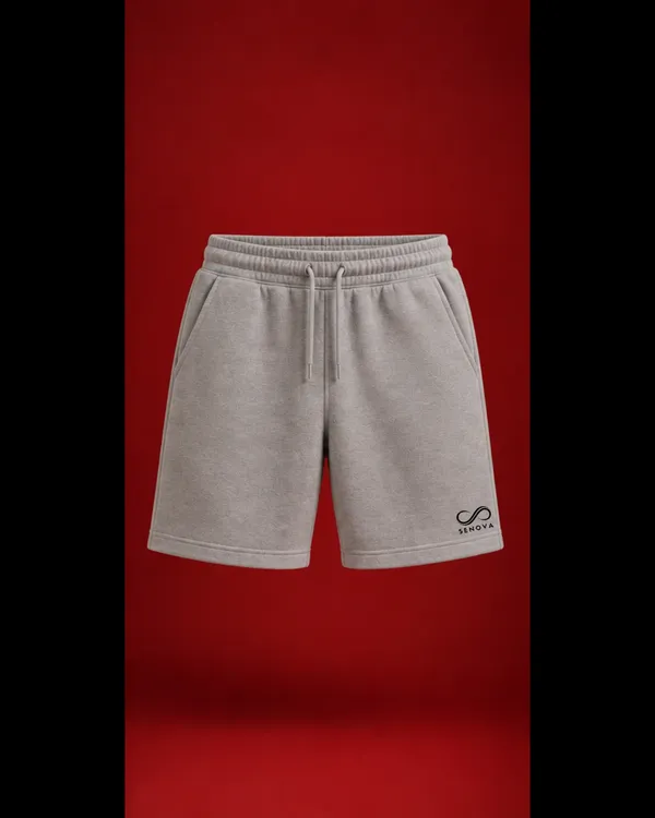 Grey_Casual_Regular_Fit_Shorts_For_Men