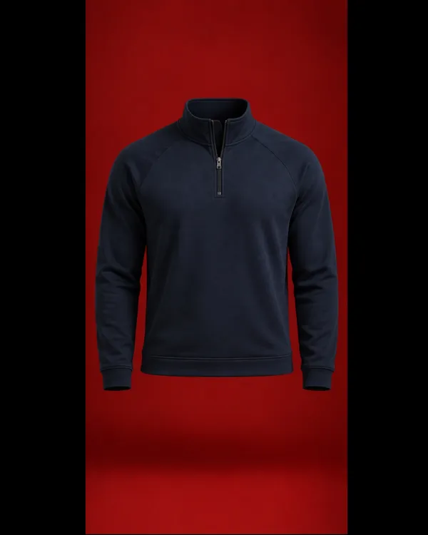 Navy_Casual_Half-Zip_Sweatshirt_For_Men