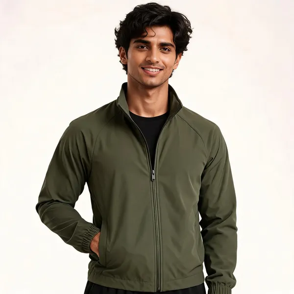 Olive_Green_Regular_Fit_Zip_Jacket_For_Men