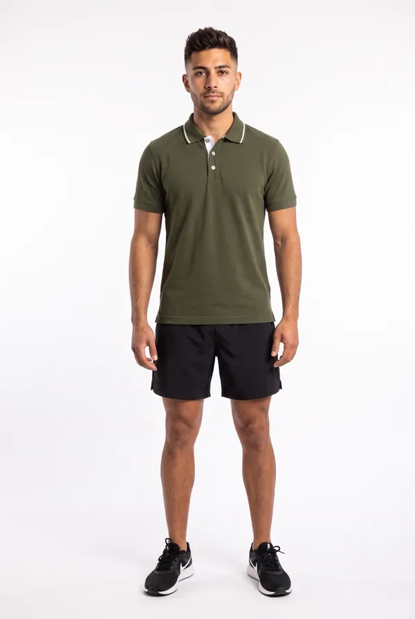 Olive_Regular_Fit_Polo_T-Shirt_For_Men