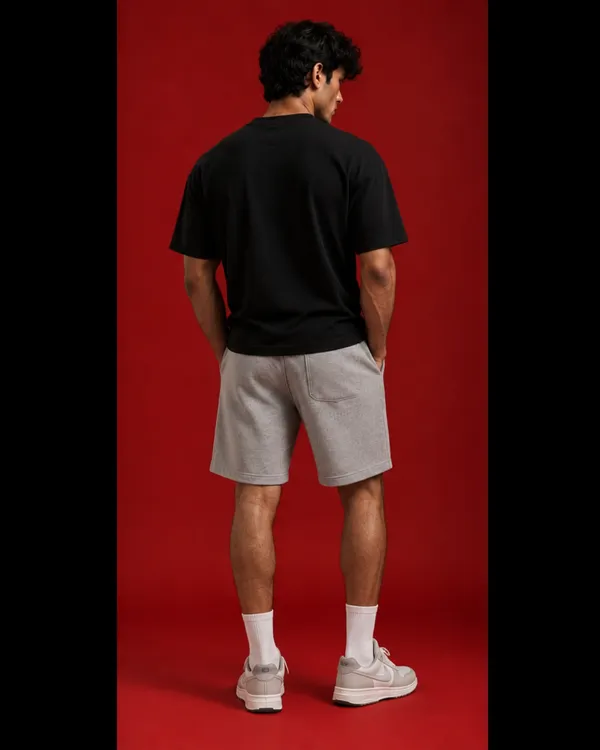 Grey_Casual_Regular_Fit_Shorts_For_Men