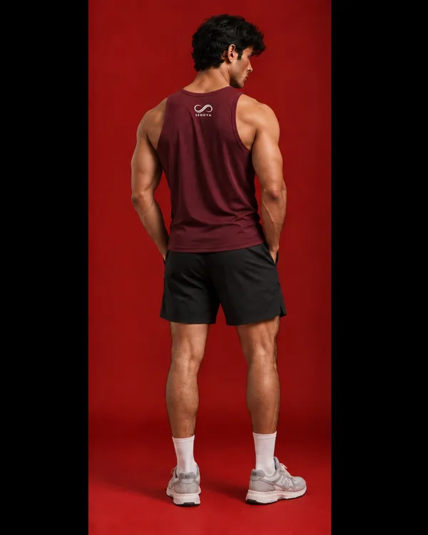 Maroon_Textured_Sleeveless_Tank_Top_For_Men
