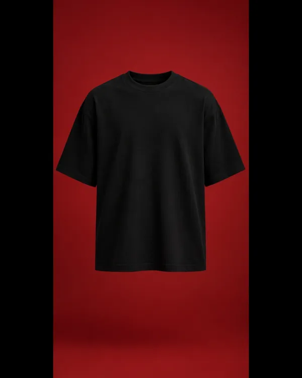 Black_Crew_Neck_Regular_Fit_T-Shirt_For_Men