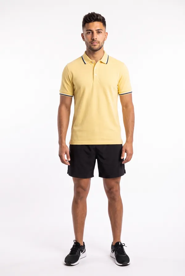 Yellow_Regular_Fit_Polo_T-Shirt_For_Men