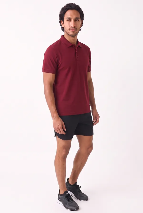 Maroon_Regular_Fit_Polo_T-Shirt_For_Men