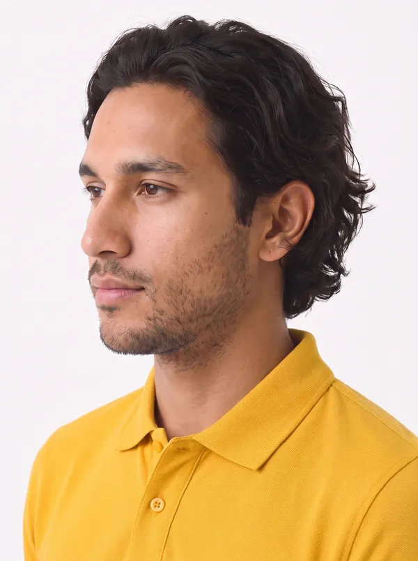 Yellow_Regular_Fit_Polo_T-Shirt_For_Men