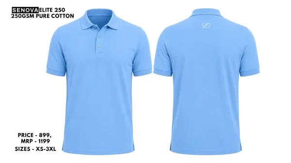 Light_Blue_Knit_Regular_Fit_Polo_T_Shirt_For_Men