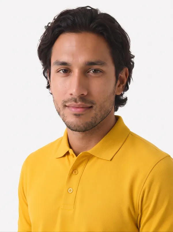 Yellow_Regular_Fit_Polo_T-Shirt_For_Men