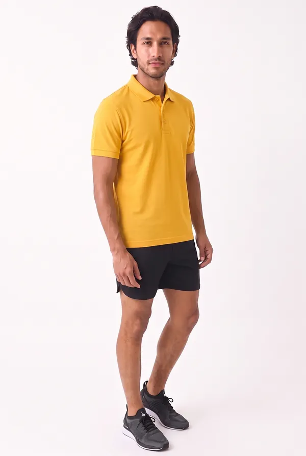 Yellow_Regular_Fit_Polo_T-Shirt_For_Men