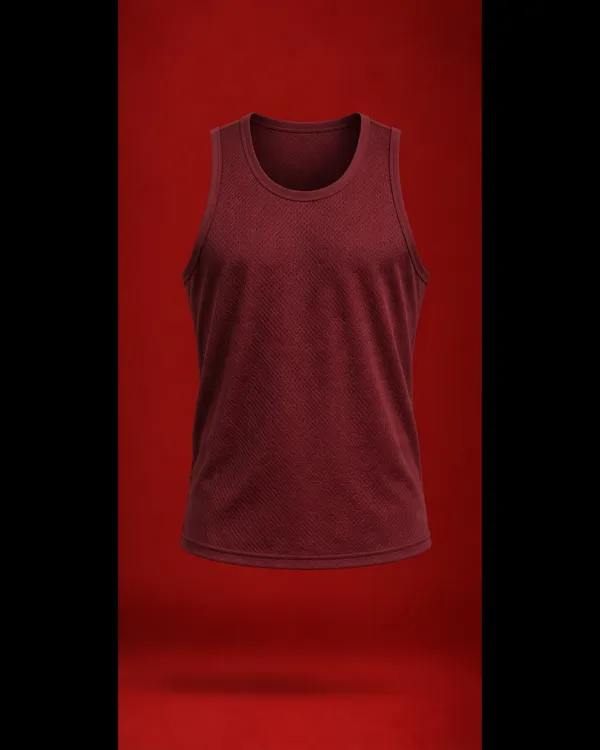 Maroon_Textured_Sleeveless_Tank_Top_For_Men