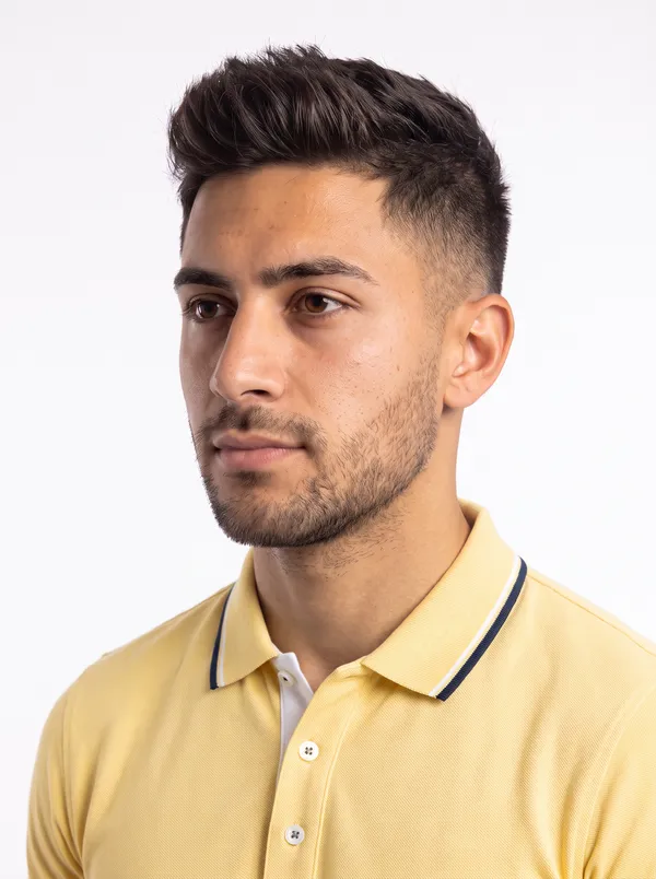 Yellow_Regular_Fit_Polo_T-Shirt_For_Men