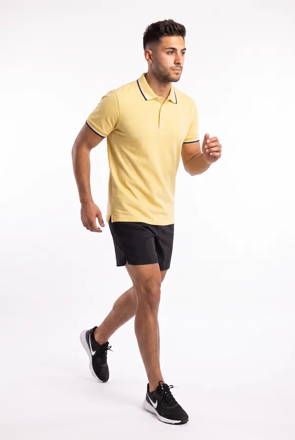 Yellow_Regular_Fit_Polo_T-Shirt_For_Men