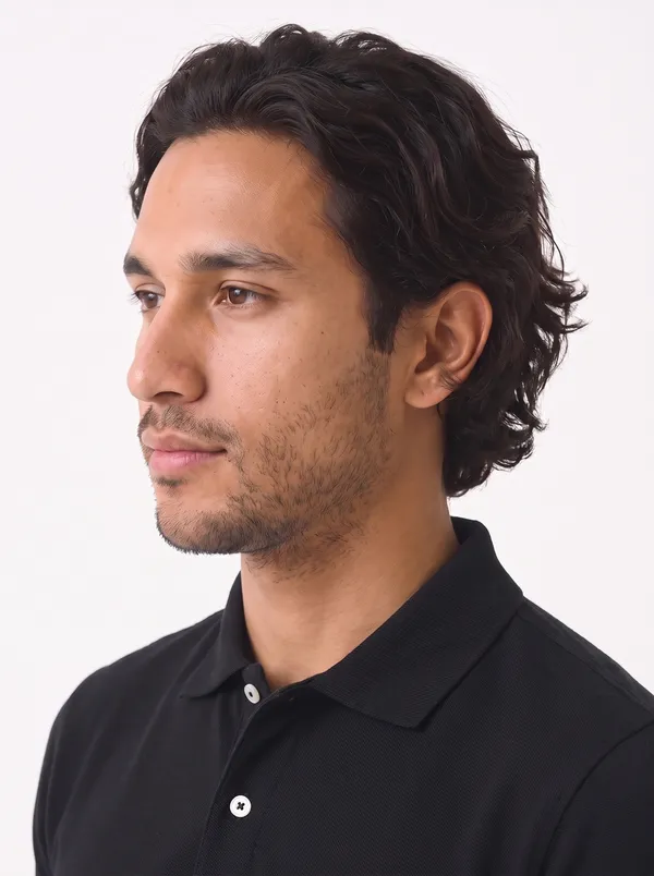 Black_Sports_Polo_Shorts_Set_For_Men