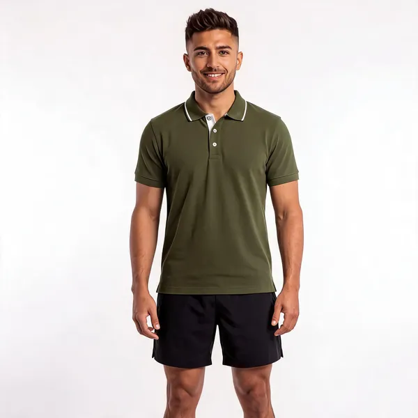 Olive_Regular_Fit_Polo_T-Shirt_For_Men