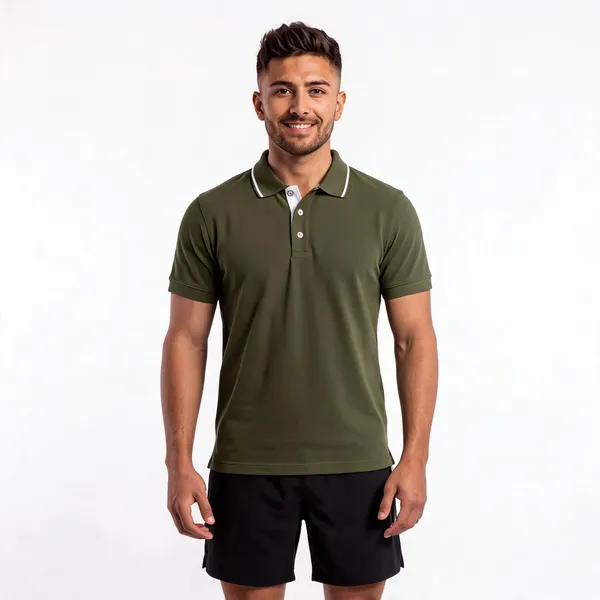 Olive_Regular_Fit_Polo_T-Shirt_For_Men