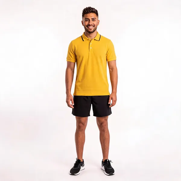 Yellow_Regular_Fit_Polo_T_Shirt_For_Men