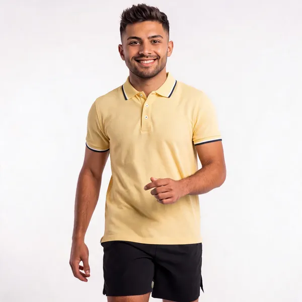 Yellow_Regular_Fit_Polo_T-Shirt_For_Men