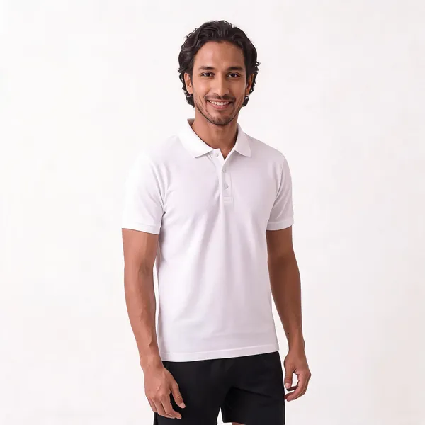 White_Regular_Fit_Polo_T-Shirt_For_Men