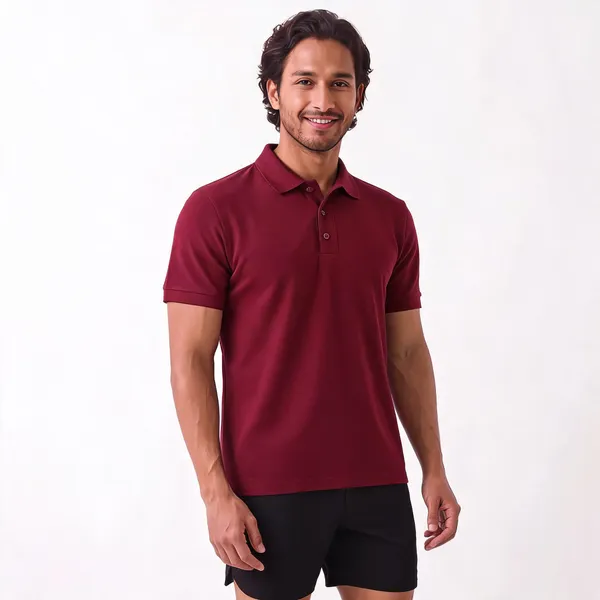Maroon_Regular_Fit_Polo_T-Shirt_For_Men