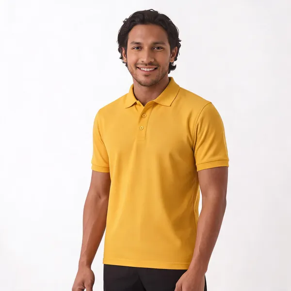 Yellow_Regular_Fit_Polo_T-Shirt_For_Men