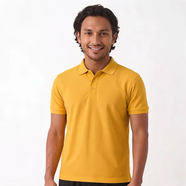 Yellow_Regular_Fit_Polo_T-Shirt_For_Men