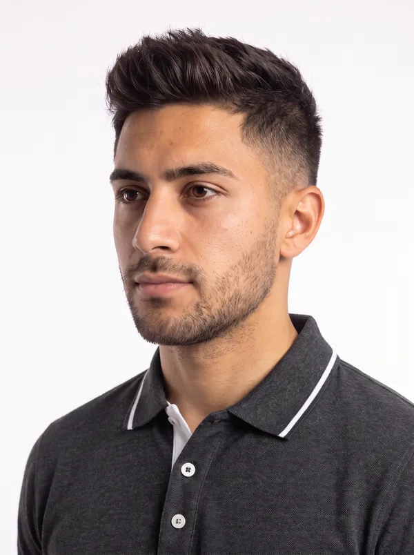 Charcoal_Polo_T-Shirt_And_Shorts_Set_For_Men