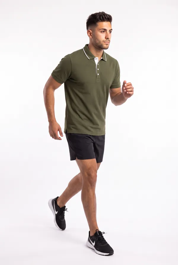 Olive_Regular_Fit_Polo_T-Shirt_For_Men
