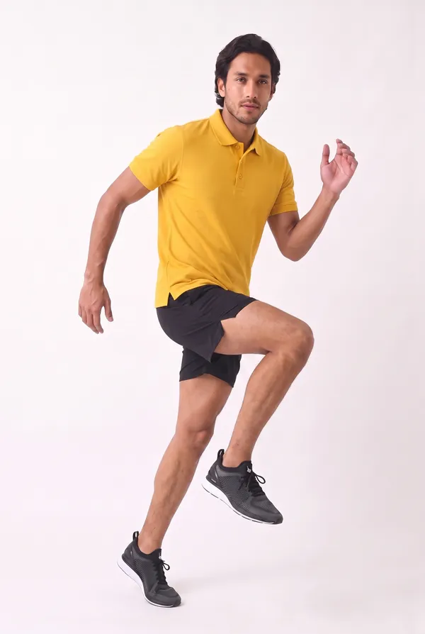Yellow_Regular_Fit_Polo_T-Shirt_For_Men