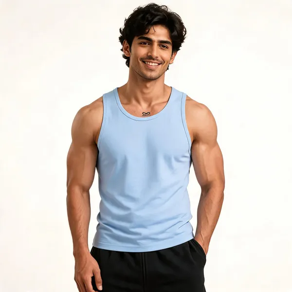 Light_Blue_Sleeveless_Tank_Top_For_Men