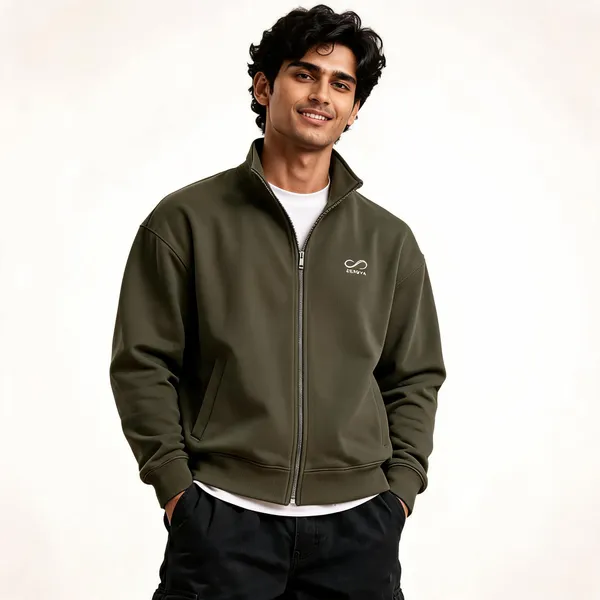 Olive_Green_Casual_Fit_Jacket_For_Men