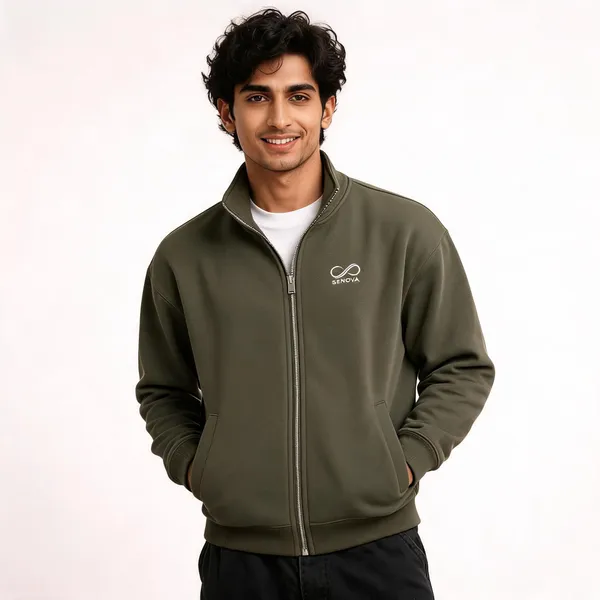 Olive_Green_Casual_Fit_Jacket_For_Men