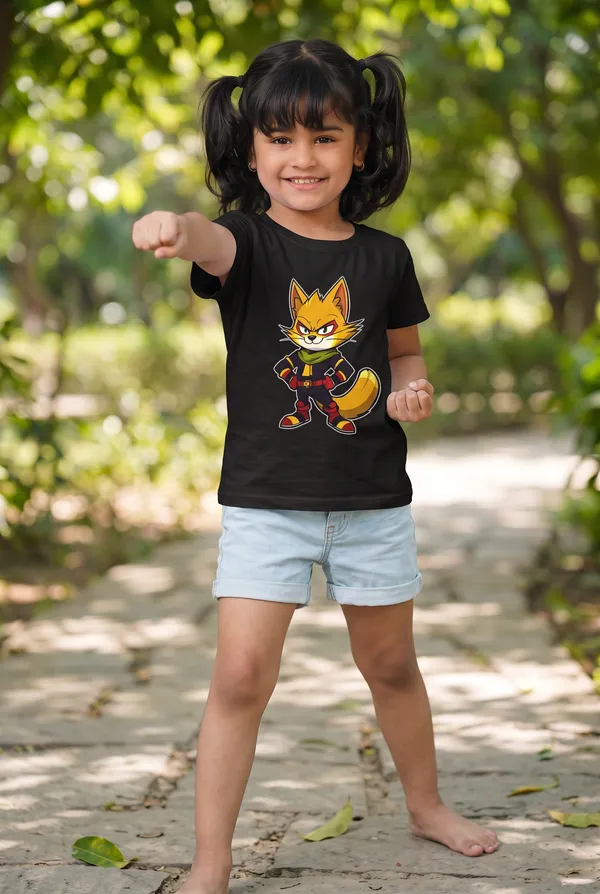 Black_Graphic_Print_Short_Sleeve_T-Shirt_for_Girls