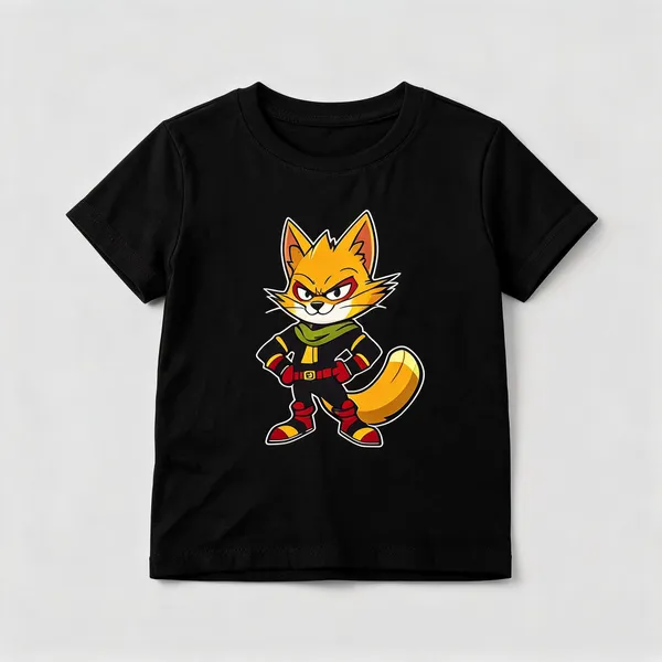 Black_Graphic_Print_Short_Sleeve_T-Shirt_for_Girls