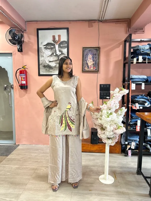 Beige_Roman_Silk_Straight_Embroidered_Kurta_Set_For_Women