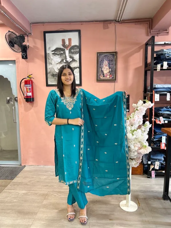 Blue_Roman_Silk_Embroidered_Anarkali_Kurta_Palazzo_Set_For_Women