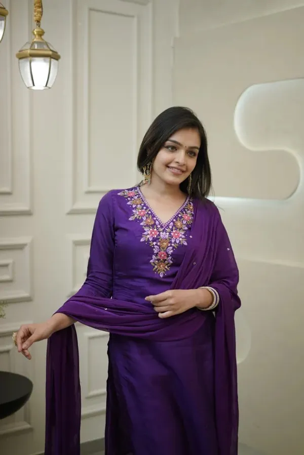 Purple_Vichitra_Embroidered_Anarkali_Kurta_Set_For_Women