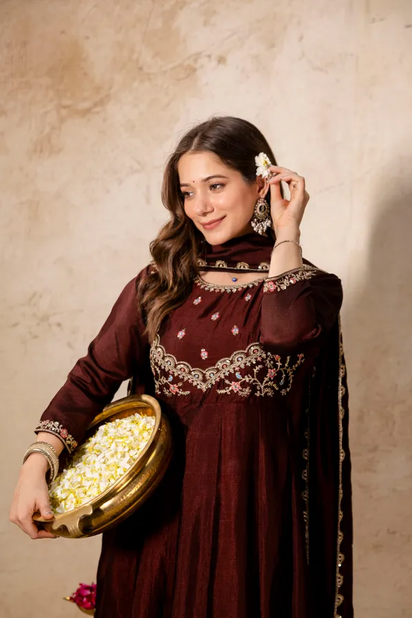 Maroon_Vichitra_Silk_Kurta_Sharara_Set_For_Women