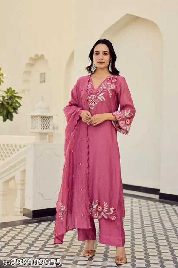 Designer_Ethnic_Embroidery_Kurta_Palazzo_Set