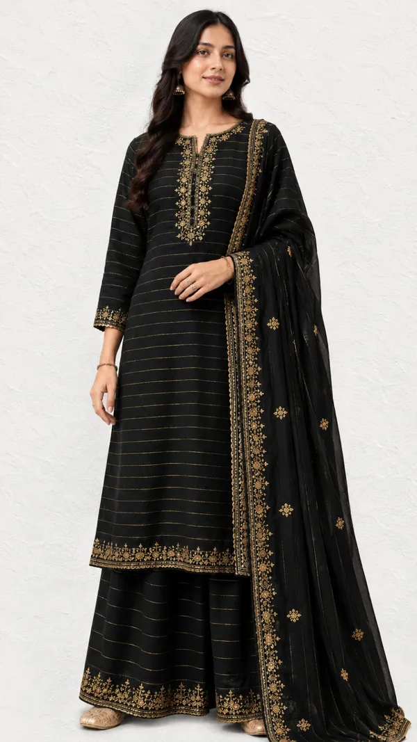 Elegant_Black_Embroidered_Kurta_Palazzo_Set_for_Women