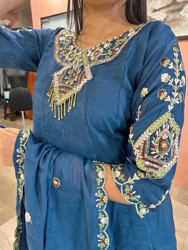 Blue_Chanderi_Silk_Anarkali_Embroidered_Suit_Set_For_Women