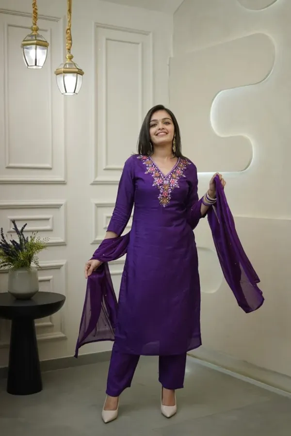 Purple_Vichitra_Embroidered_Anarkali_Kurta_Set_For_Women
