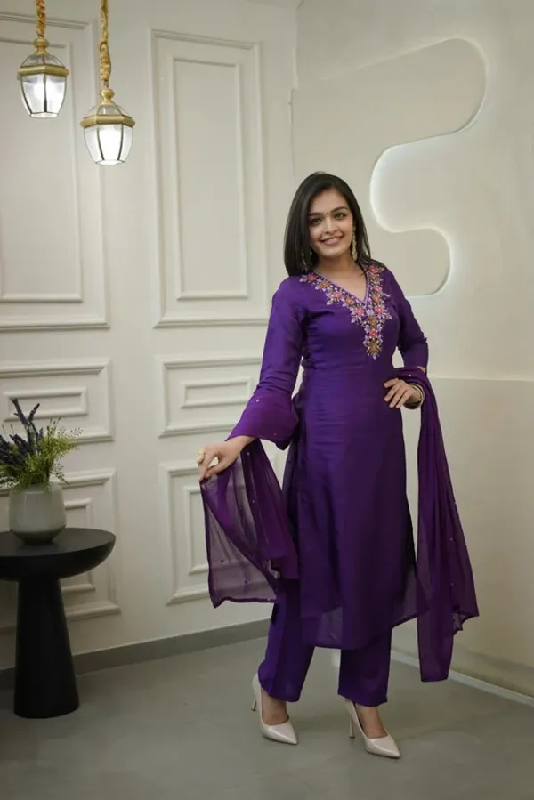 Purple_Vichitra_Embroidered_Anarkali_Kurta_Set_For_Women