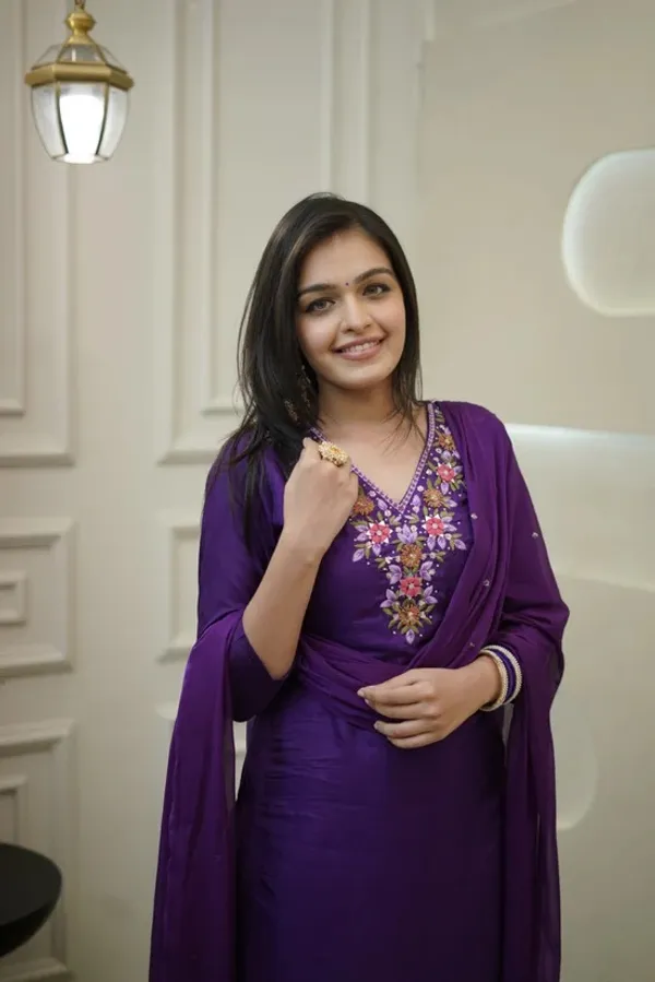 Purple_Vichitra_Embroidered_Anarkali_Kurta_Set_For_Women